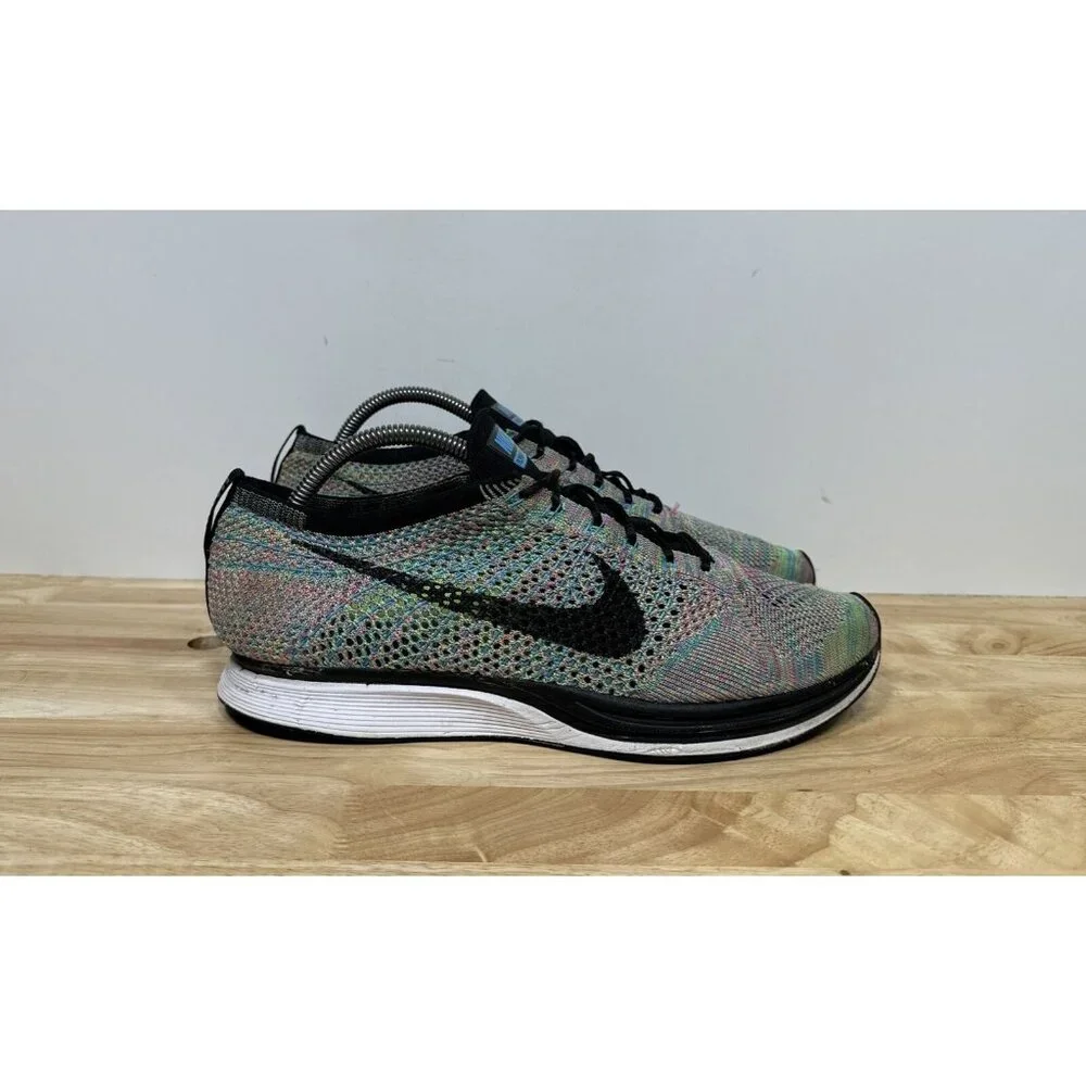 Nike Flyknit Racer 2017 Multi-Color 2.0 526628-304 Men’s Size 10 Shoes Sneakers
